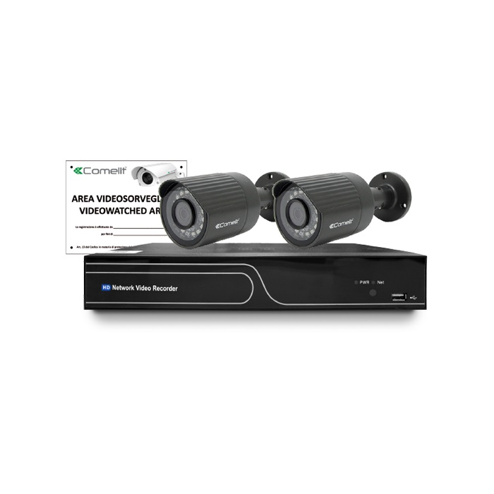 KIT IP, IPNVR104FPOE, 2 X IPCAM102D, 43500