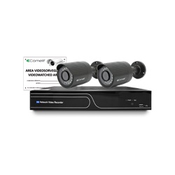 KIT IP, IPNVR104FPOE, 2 X IPCAM102D, 43500