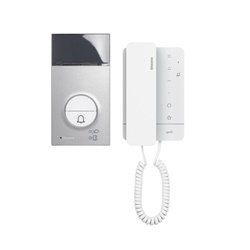 Kit audio Classe100A16M monofamiliare con citofono e pulsantiera IP54 IK10 per installazioni residenziali monofamiliari