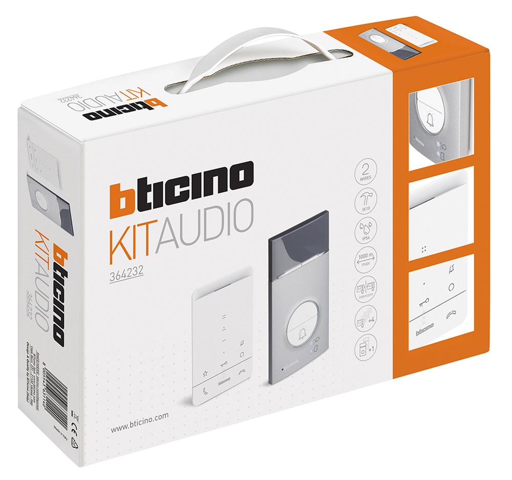 Kit audio Classe100A16E monofamiliare vivavoce pulsantiera IP54 IK10 residenziale