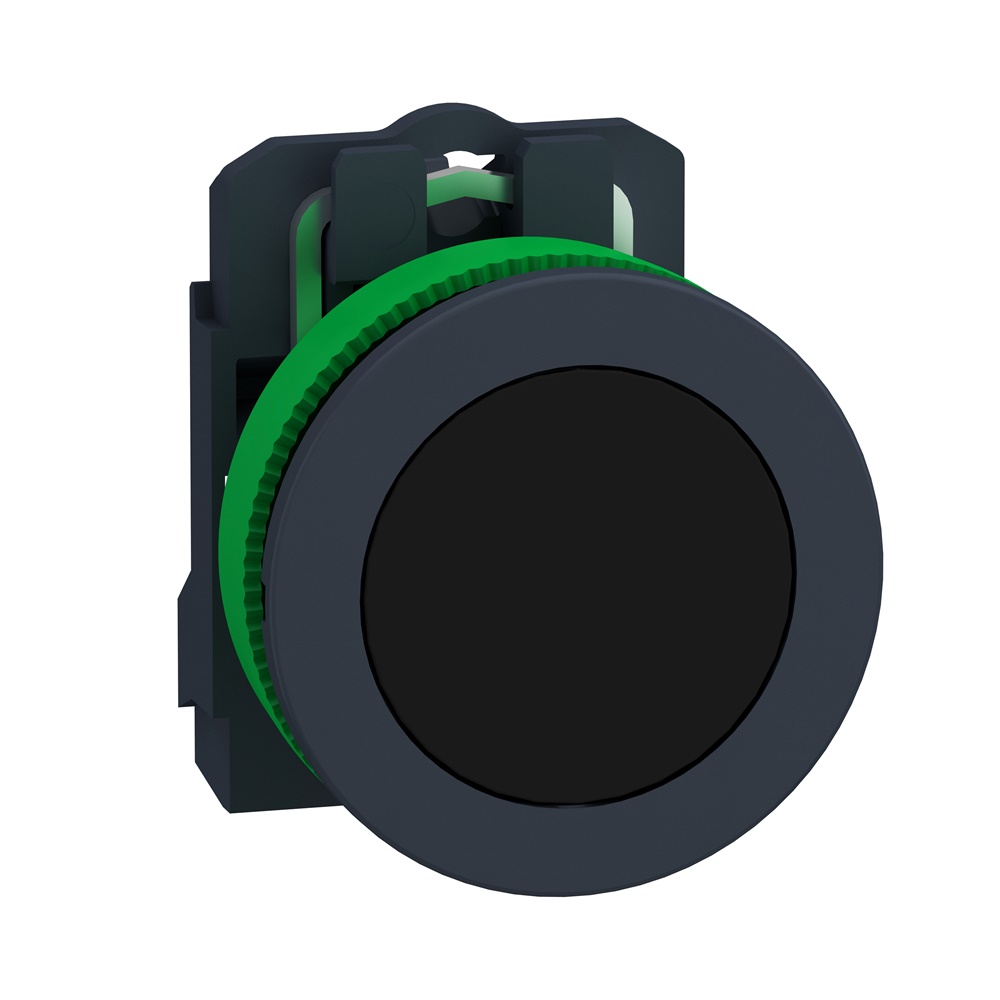 Harmony XB5, pulsante nero filopannello, in plastica, ad impulso, Ø30 1NO