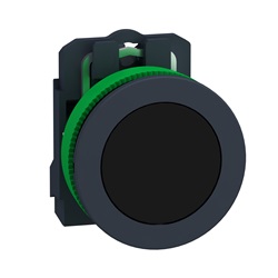 Harmony XB5, pulsante nero filopannello, in plastica, ad impulso, Ø30 1NO