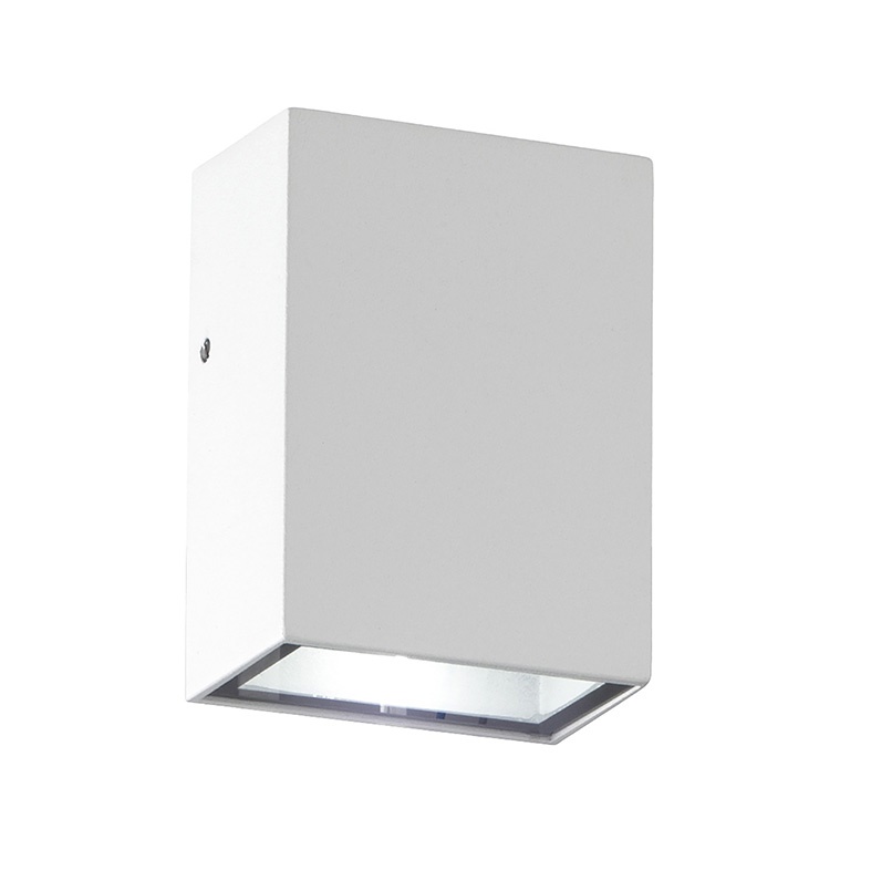 Applique LED monoemissione bianca IP54 per esterno, struttura in alluminio resistente, alimentatore integrato, disponibile in 3000K e 4000K, ideale illuminazione d’accento e ambienti esterni