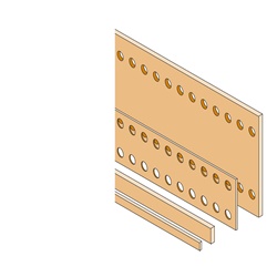 Barra piatta rame 40x10 mm lunghezza 1750 mm conduttore elettrico industriale