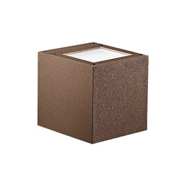 Applique LED biemissione quadrata 9W 3000K IP65 marrone per esterno