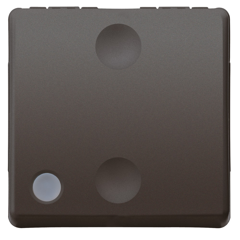 Pulsante 1P NA 10A 2 Moduli Illuminabile Serie System per Impianti Civili