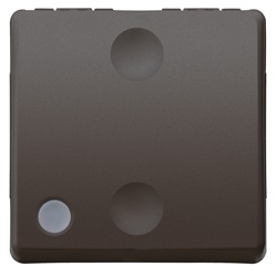 Pulsante 1P NA 10A 2 Moduli Illuminabile Serie System per Impianti Civili