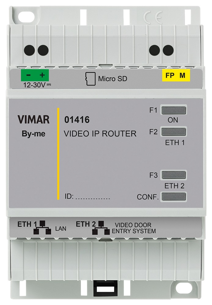 Router videocitofonia IP IoT integrazione sistema IP/LAN Cloud supervisione app guida DIN 4 moduli