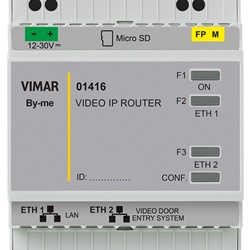 Router videocitofonia IP IoT integrazione sistema IP/LAN Cloud supervisione app guida DIN 4 moduli