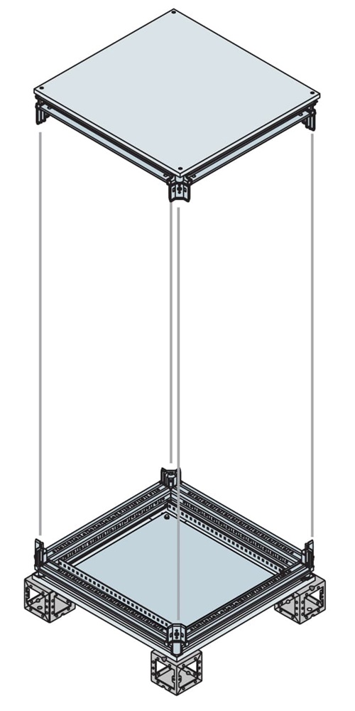 Base/Top 800x300 mm struttura compatta per supporto e montaggio componenti