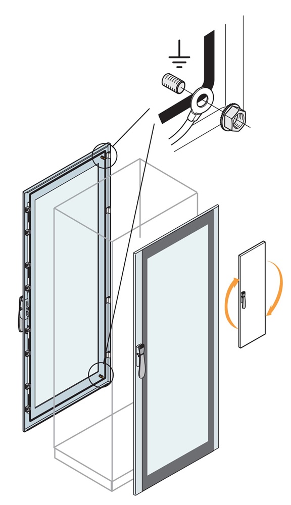 Porta vetro trasparente 1600x800mm per uso standard industriale