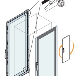 Porta vetro trasparente 1600x800mm per uso standard industriale