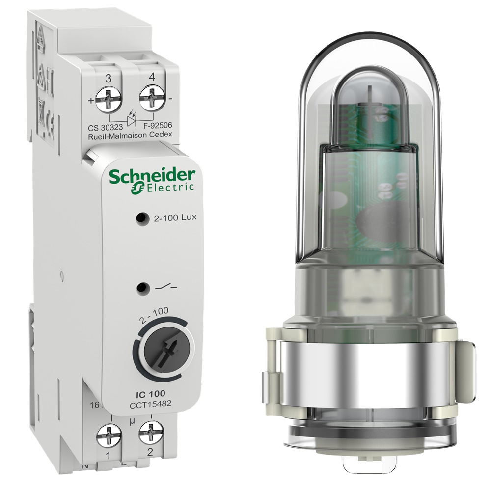 Interruttore crepuscolare Acti 9 IC100 2-100 lux regolabile per controllo luminosità esterno