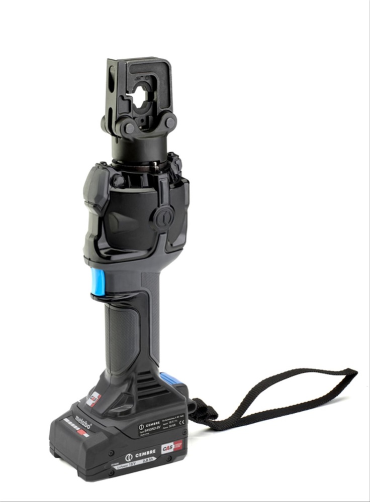 Crimpatrice oleodinamica a batteria 50kN bi-linear testa apribile 150mm² connettori elettrici