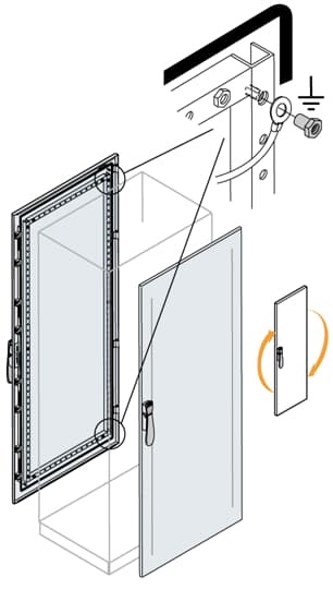 Porta cieca 1600x800 mm per quadri elettrici industriali