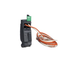 Bobina lancio corrente MX precablata 220/240 Vca per interruttori Compact NSXm e PowerPact B arresto emergenza e apertura remota