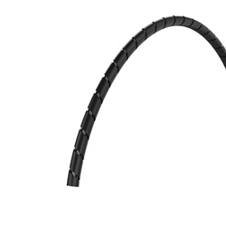 SPIRAL WRAP, FR, .19  X 100 , BLK,1