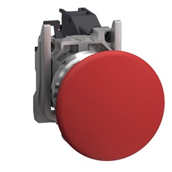Pulsante a fungo rosso 1 NC ATEX