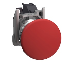 Pulsante a fungo rosso 1 NC ATEX