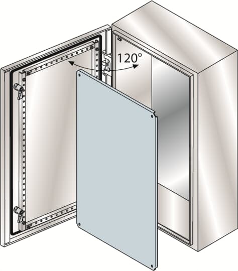 Cassa elettrica inox porta cieca 400x300x200 per installazioni elettriche