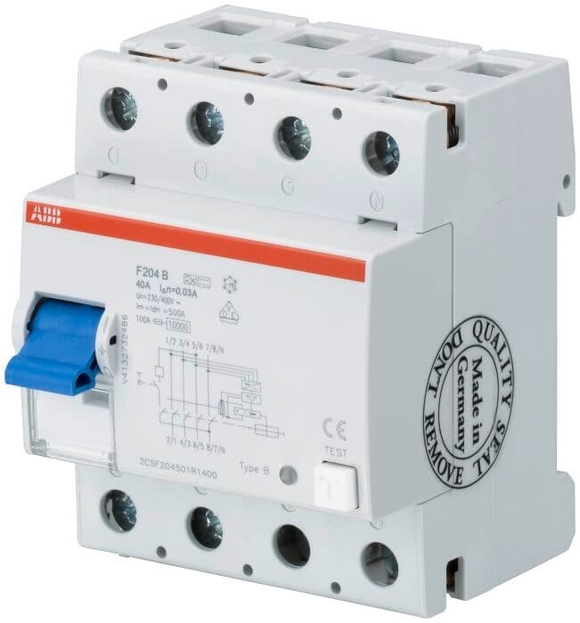 Interruttore Differenziale F204 B-80 4 Poli 300 mA 80 A Protezione Corrente Residua Tipo B