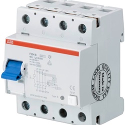 Interruttore Differenziale F204 B-80 4 Poli 300 mA 80 A Protezione Corrente Residua Tipo B