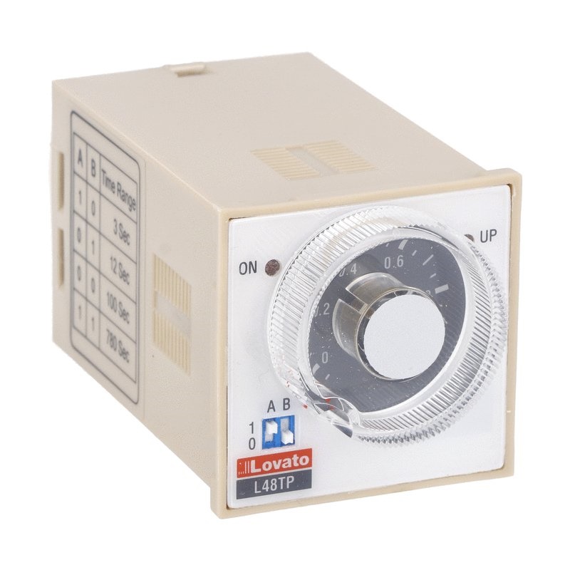 Temporizzatore multiscala ritardato estrabile incasso 48x48mm 24-240V AC/DC uso industriale