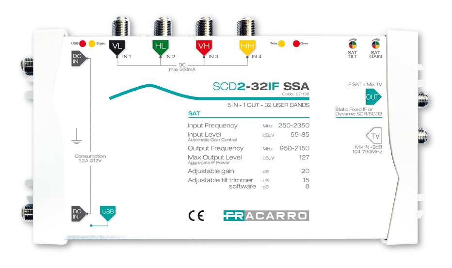 SCD2-32IF SSA MSW 5IN 1OUT 32IF SS ADJ     