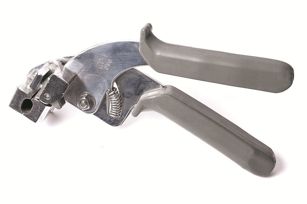 Strumento installazione manuale fascette acciaio inox fino 8mm per cablaggio elettrico professionale