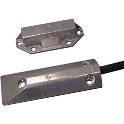Contatto magnetico CPA31 per porte basculanti con antimanomissione e connessione 4 fili, contenitore in alluminio, distanza funzionamento 25 mm, conforme EN 50131-2-6 Grado 2 classe IV