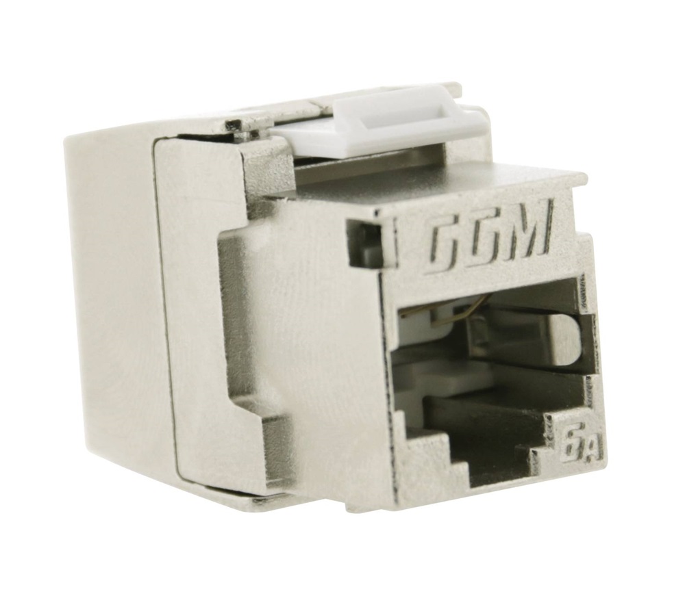 Shielded keystone CAT6A short jack STP 10G Ed2.2 4PPoE