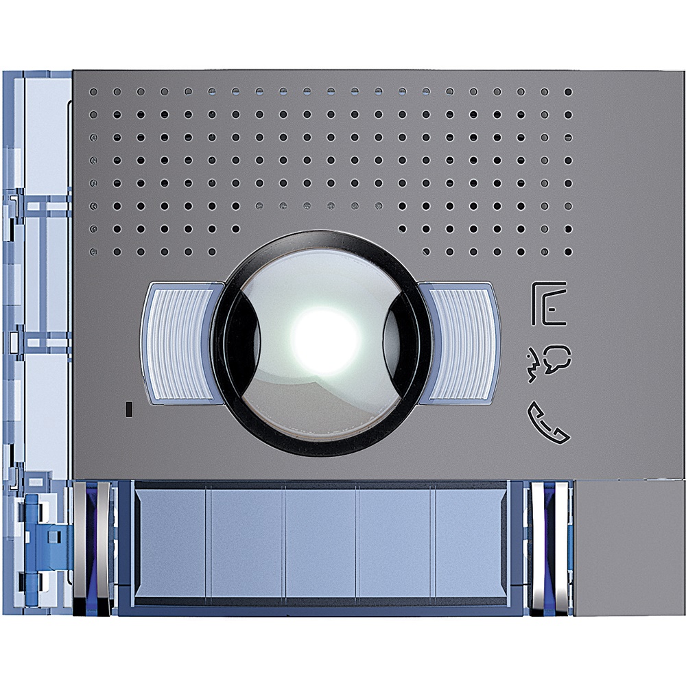 Frontale A/V grandangolare 2 pulsanti doppia fila finitura Allstreet per installazione modulare