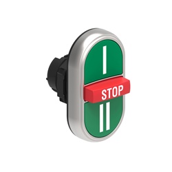 Pulsante triplo impulso Ø22mm serie Platinum plastica cromata controllo I-STOP-II industria automazione