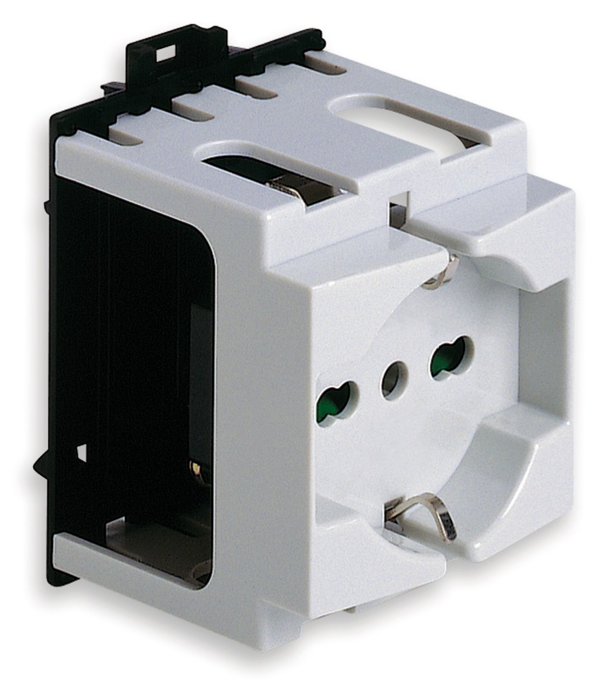 PRESA 2P+T 16A UNIVERSALE GUIDA DIN