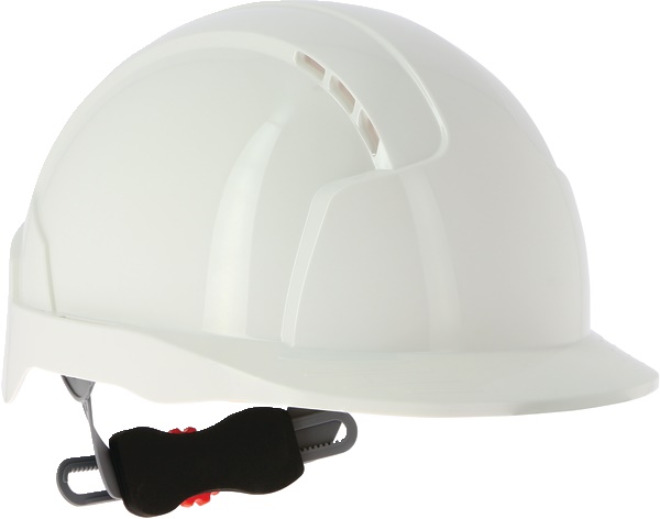 Casco protettivo bianco ventilato leggero ergonomico per installazione elettrica