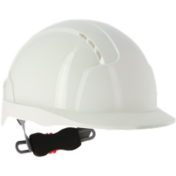 Casco protettivo bianco ventilato leggero ergonomico per installazione elettrica