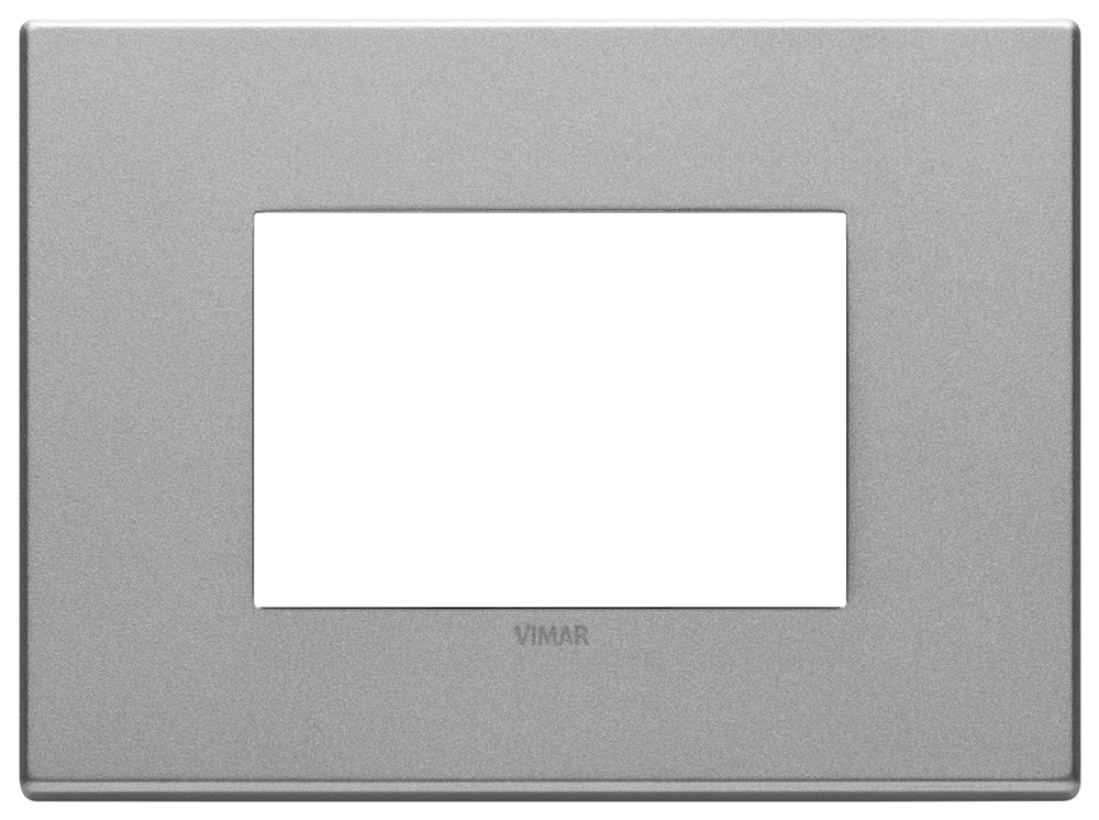 Placca 3 moduli metallo base Next per installazioni elettriche moderne