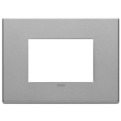 Placca 3 moduli metallo base Next per installazioni elettriche moderne