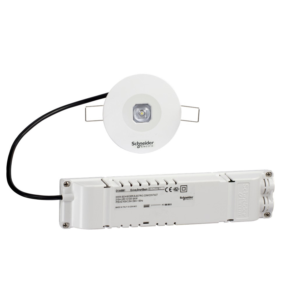 Exiway Smartbeam Incasso IP42 200lm 5lux Illuminazione Sicurezza Soccorritore
