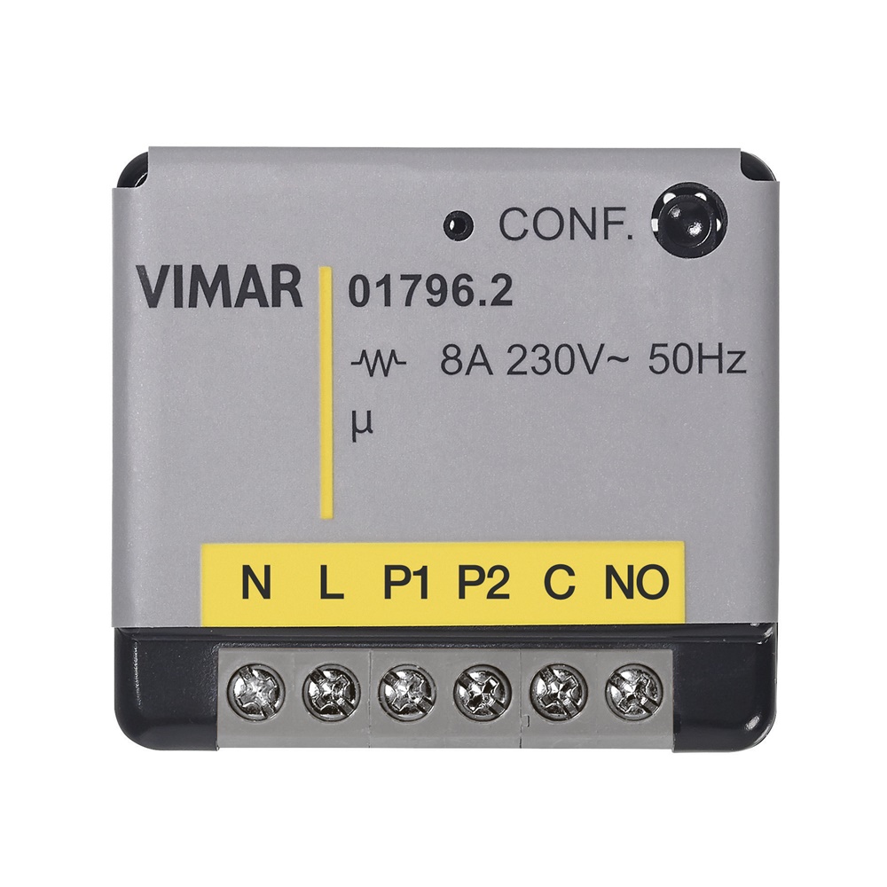 Attuatore EnOcean multifunzione 1 relè 8A 230V comando locale e segnale wireless programmabile