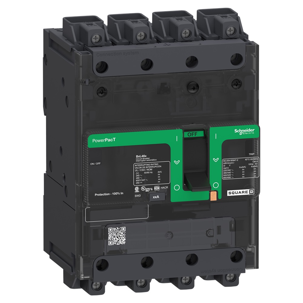 PowerPactB-interr.automa-80A 4P AC 18kA a 480/440V(UL/IEC)-TMD-conn.Everlink