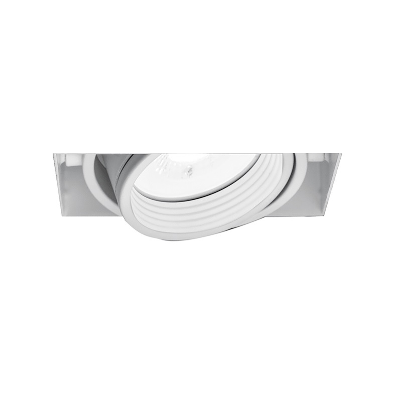 Faretto incasso cartongesso orientabile cardanico alluminio verniciato attacco GU10
