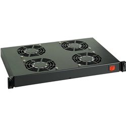 Pannello ventilazione 4 ventole precablato 19” per armadi elettrici profondità 300 mm