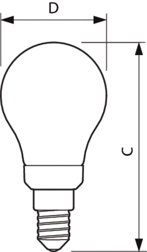 CLA LEDLUSTER D 5-40W P45 E14 827