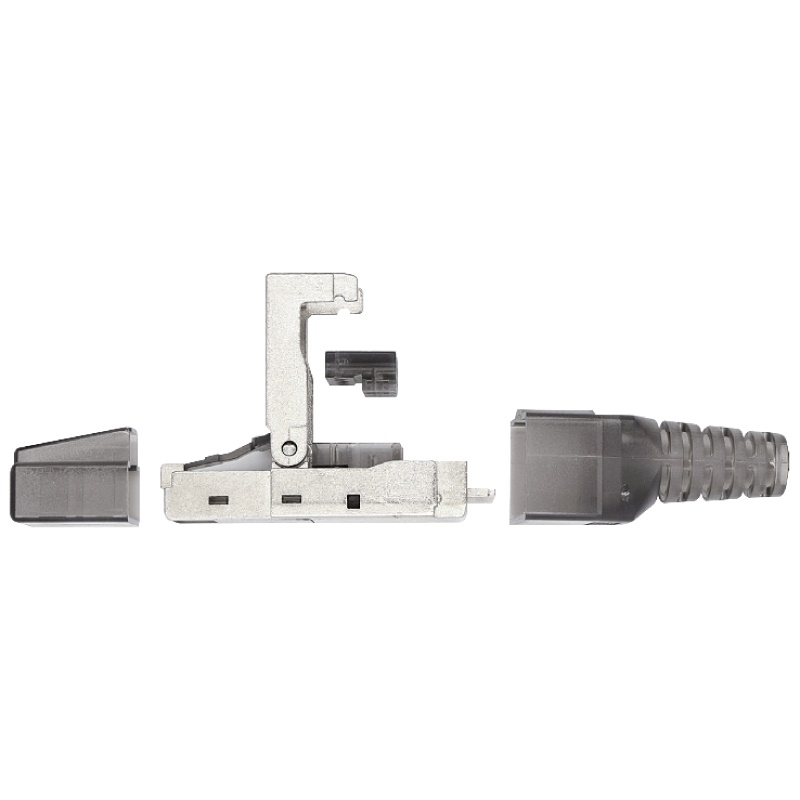 Spina Keystone Tool-Less Cat.6A montaggio rapido senza attrezzi per cablaggio strutturato rete 10 Gigabit Ethernet
