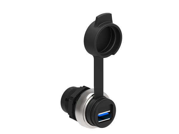 Interfaccia USB 3.0 Tipo A/B 22mm Plastica Cromata Serie Platinum Comunicazione
