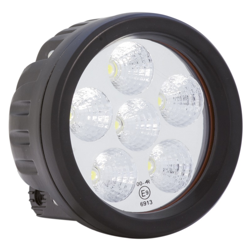 LED REV LAMP 18W 6LED V10/30DC BK
