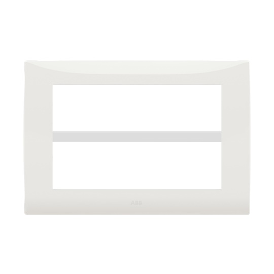 Placca 7+7 moduli bianca design essenziale montaggio incasso canaline sotterranee