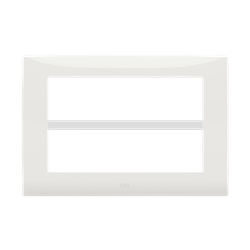 Placca 7+7 moduli bianca design essenziale montaggio incasso canaline sotterranee