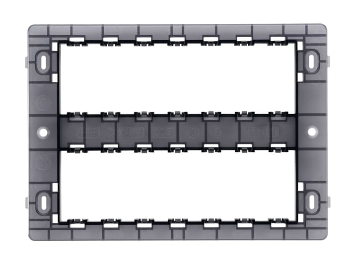Supporto incasso 14 moduli 7+7 con viti struttura resistente per impianti elettrici civili e industriali